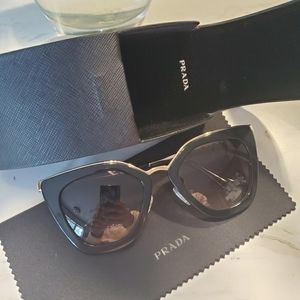 Prada Sunglasses SPR 53S Black and Gold